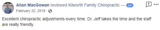 Kilworth Family Chiropractic Patient Testimonial